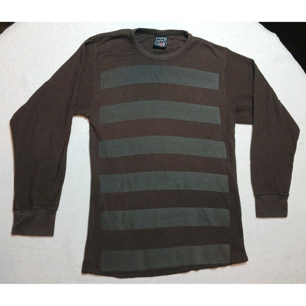 Top Heavy Vintage Long Sleeve Size Large Striped‎ Shirt